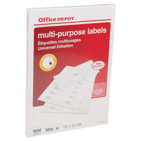 99 Multi-Use Print & Copy Paper, 10-rm Case Shop Now. . Office depot labels